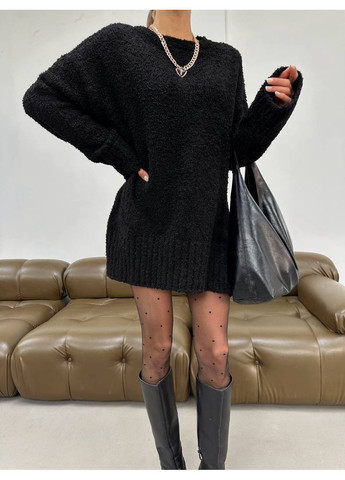 Черный демисезонный свитер женский Гермес