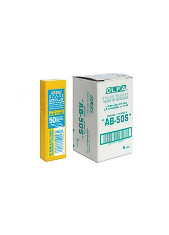 Лезвие AB50S 80х9х0,38 мм 13 сегментов пластиковый бокс 50 шт (11699) Olfa (264744038)