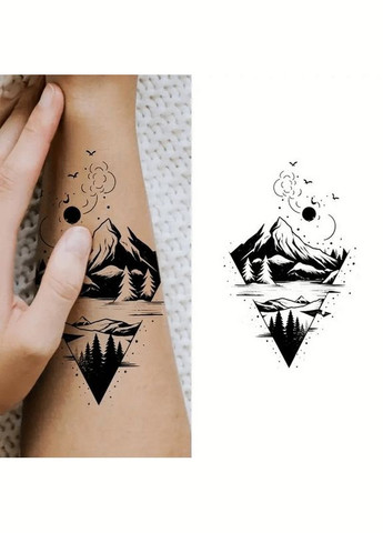 Набір дитячих тимчасових тату "Чорні міні №3" black-tattoo-mini-set-3-3, 30 штук по 9,5*5,5 см Fresh Tattoo (316609714)