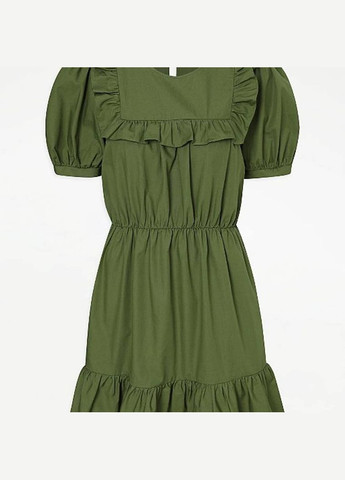 Оливковое (хаки) летнее платье цвета хаки, uk12 George