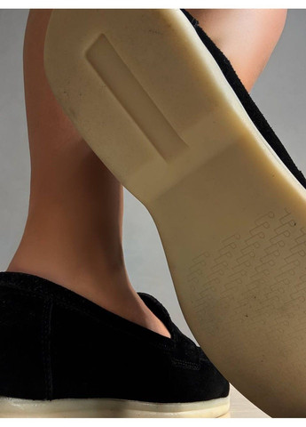 Hengji Туфли женские 336-1 замшевые лоферы с фурнитурой черные черный з натуральная замша, китай — всесезон (341674831)