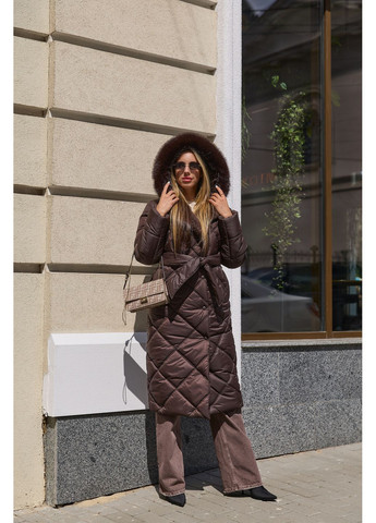 Темно-коричневе зимнє Пальто MN