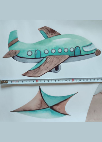 Наклейка на стіну Літак дирижабль гелікоптер куля (листа 60 х 90 см) Б418-14 No Brand (302242603)