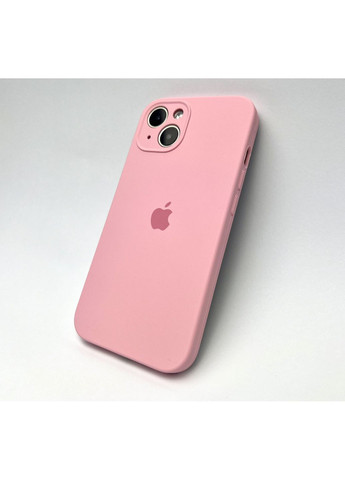 Чохол на 14 Silicone case full camera чохол з мікрофіброю силіконовий для айфон 14 Pink No Brand (369137010)