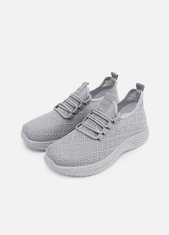 Кросівки жіночі на пласкій підошві колір сірий CB-00264117 Yuki сірі (325813886)