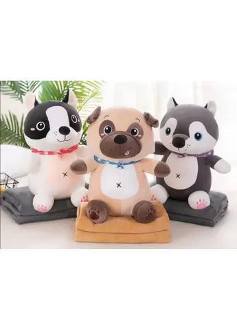 Дитяча м'яка іграшка "Собачка" L1130 іграшка з пледом, розмір 50 см Bambi (406507050)