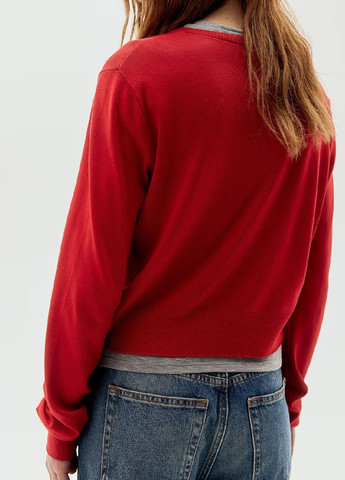 Красный демисезонный кардиган H&M