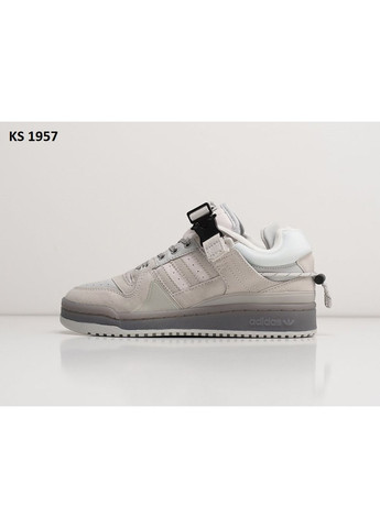Серые демисезонные кроссовки мужские adidas bad bunny x forum low gray адидас бед банни форум No Brand