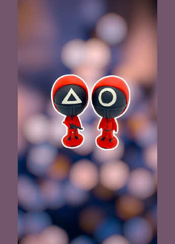Игра в кальмара Squid Game фигурки на подставке игровые фигурки мини треугольник, круг 10см Shantou (295931624)