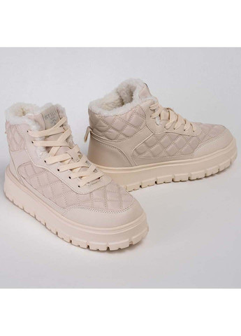 Бежевые кеды зимние высокие Fashion