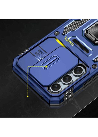 Ударостойкий чехол Camshield Army Ring с кольцом для Samsung Galaxy A35 / A55 Синий Epik (372498886)
