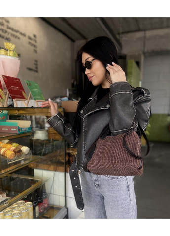 Замшева жіноча сумка крос-боді темно-бежева 1669 207-4222 ARTiS Bags Сумка (362264202)