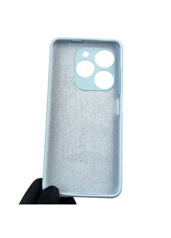 Чехол для Spark Go 2024 (BG6) силиконовый с микрофиброй нескользящий на техно спарк го 2024 голубой Tecno (366389644)