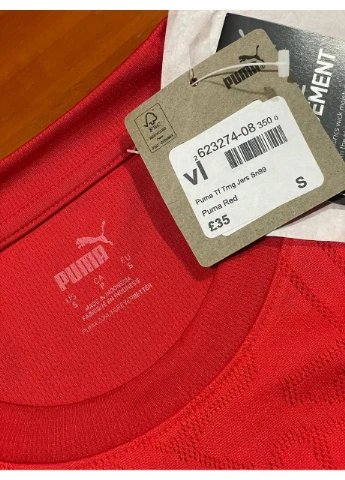 Червона спортивна футболка чоловіча Puma Teamfinal Training Short-Sleeve Performance T-Shirt