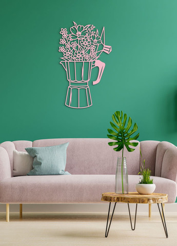 Современная картина на кухню, деревянный декор для дома "Арома кофе", оригинальный подарок 70х43 см Woodyard (292013068)