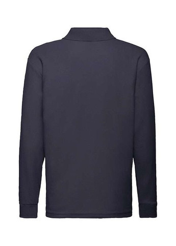 Темно-синяя летняя футболка поло детская 65/35 long sleeve polo kids (0632010az116) Fruit of the Loom