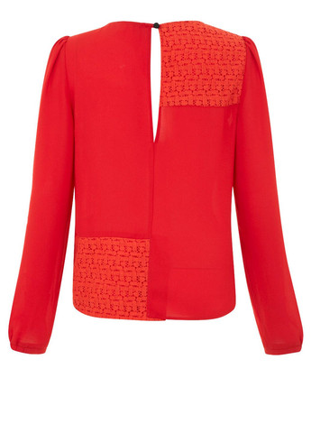 Червона демісезонна шифонова блузка Uttam Boutique