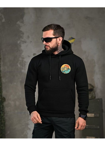 Тактическое мужское худи на флисе Рево черное No Brand (363222657)