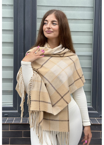 Шарф кашеміровий палантин жіночий в клітинку No Brand (369934656)