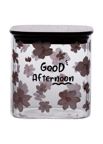 Банка для сыпучих продуктов с бамбуковой крышкой 800 мл емкость для сыпучих стекло HP-34-25 Yiwu (366969458)