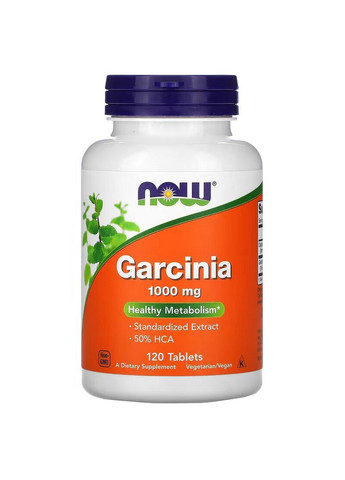 Натуральная добавка Garcinia 1000 mg, 120 таблеток Now (293482920)