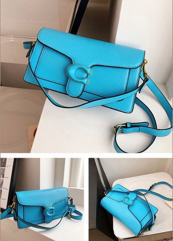 Жіноча сумка Coach 6938 крос-боді блакитна No Brand (300567509)