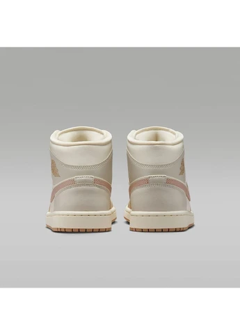 Кросівки 1 Mid Beige/Brown BQ6472-118 Air Jordan комбіновані демісезони (399363741)