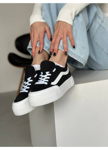 Чорні жіночі кеди з нубуку (8533) VZUTIK