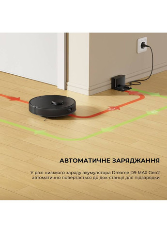 Робот-пилосос D9 Max Gen 2 Black Dreame (306744535)