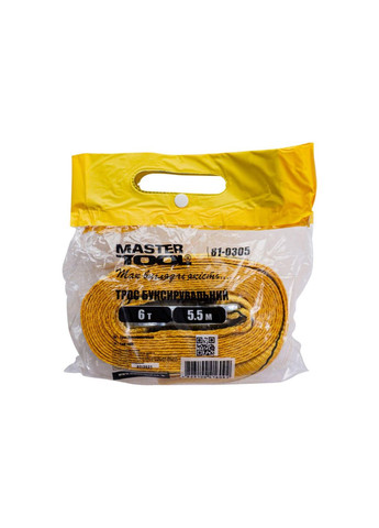 Трос буксирувальний 6 т міцний для автомобіля 5,5 м 60 мм Mastertool (362496724)