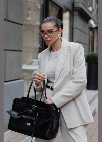 Однобортний піджак біло-сірого кольору Jadone Fashion (320577129)