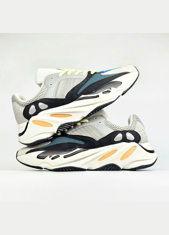 Серые демисезонные кроссовки мужские и женские adidas yeezy 700 wave runner gray | адидас изи 700 серые No Brand