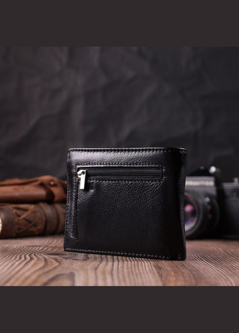 Чоловіче шкіряне портмоне із затискачем чорний 22485 st leather (329197568)