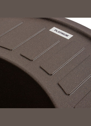 Гранитная мойка для кухни 6250 SOUL матовая Темная скала Platinum (293152532)