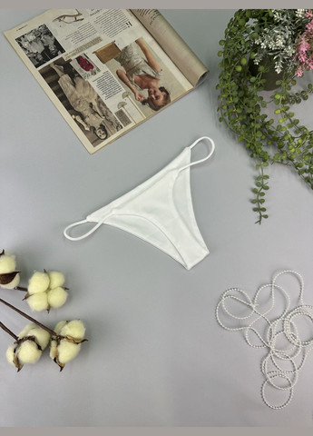 Жіночі стрінги з натуральної бавовни, на м'яких резинках, білі, комфортні для щоденного носіння, S-XL No Brand (324768964)