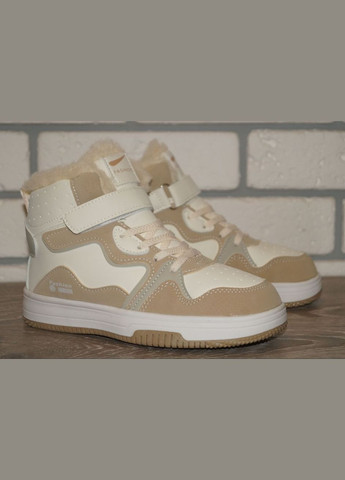 Бежевые повседневные, кэжуал зимние ботинки зимние для девочки бежевые Paliament