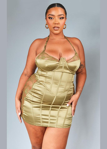 Оливкова (хакі) сукня PrettyLittleThing