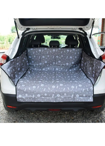 Захисна накидка в багажник машини автомобіля з кріпленням за підголівники для перевезення собак 150х102 см (479972-Prob) Сіра Unbranded (327366034)