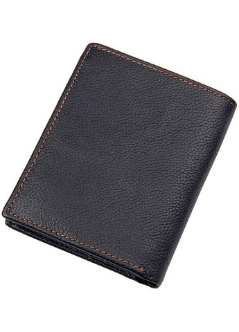 Чоловічий гаманець із натуральної шкіри з монетницею та відділеннями для карт чорний (sku_14598) No Brand (327820351)
