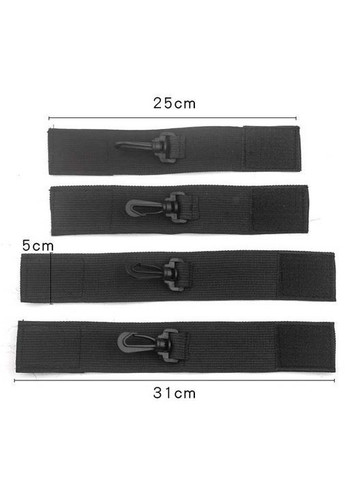 БДСМ фиксаторы рук и ног - Черный - Садо-мазо No Brand (367624474)