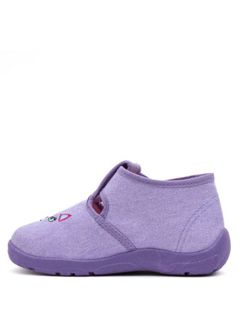 Фиолетовые тапочки детские kitty фиолетовые на липучке Oldcom