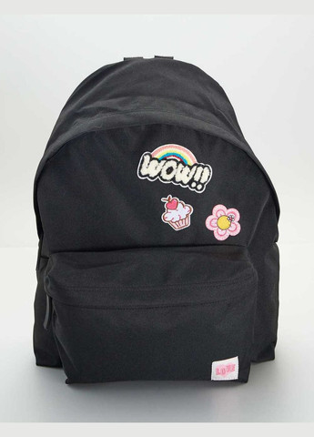 Рюкзак,чорний з принтом, Kiabi (314819092)