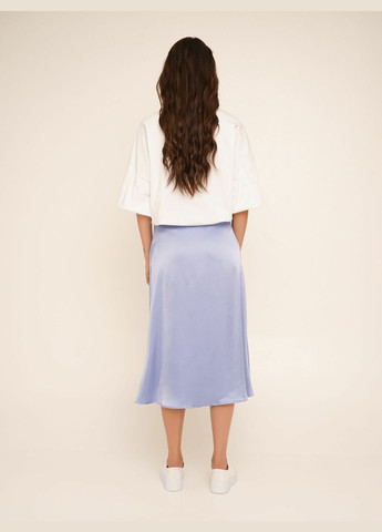 Голубая повседневная юбка однотонная женская wtc02359 голубой LAWA
