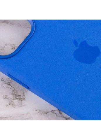 Чохол Silicone case (AAA) з Magsafe та анімацією для Apple iPhone 12 Pro / 12 (6.1\") Синій Epik (372499755)