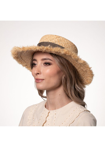 Капелюх канотьє жіночий рафія жовтий ЛАЛІ LuckyLOOK 444-522 (322793018)