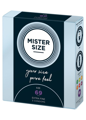 Презервативи MISTER SIZE (69 мм) 3шт No Brand (284236381)