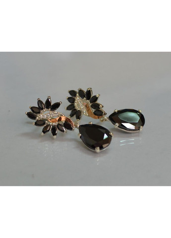 Срібні сережки з золотими вставками Silver Style (367112579)