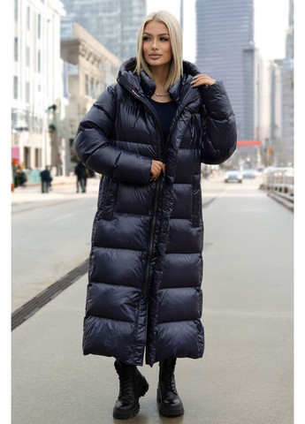 Синє зимнє Пальто пухове жіноче NF 2529 синє Freever