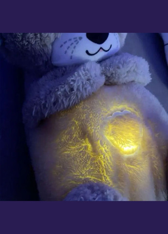 Успокаивающая мягкая игрушка-обнимашка ночник для сна с функцией дыхания "Сказочная выдра" Какао (HA-400) No Brand (337515023)