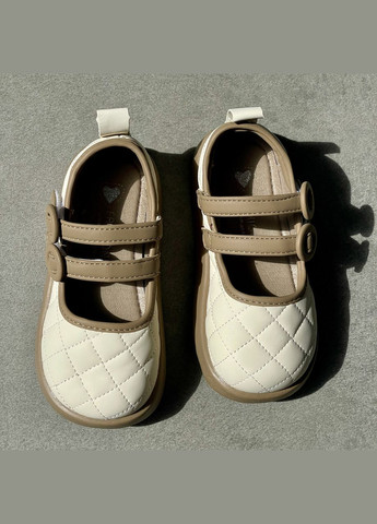 Дитячі туфлі прошиті для дівчинки Бежеві (розмір 28 - 16,7см) No Brand (340689747)